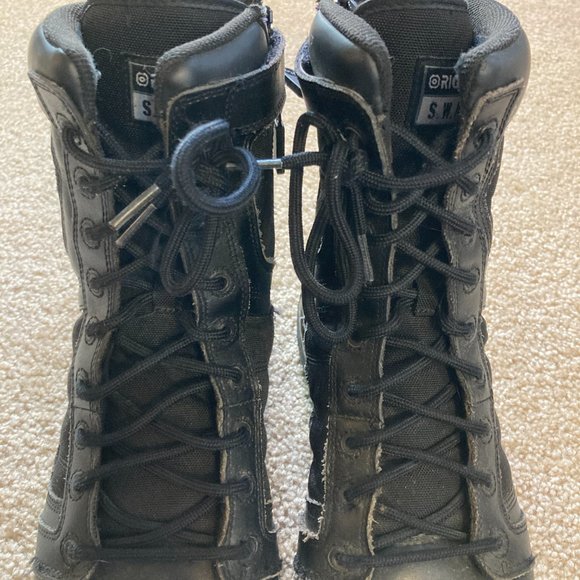 Original SWAT Boots Mens Size 10 Classic Lace Up Black Leather 1232 main image 14